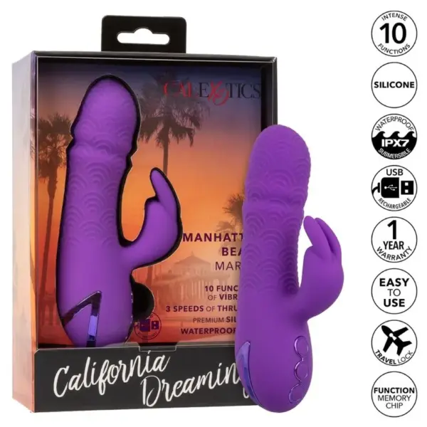 CalExotics - Vibrador Rabbit Morado Manhattan Beach Marvel - Imagen 9