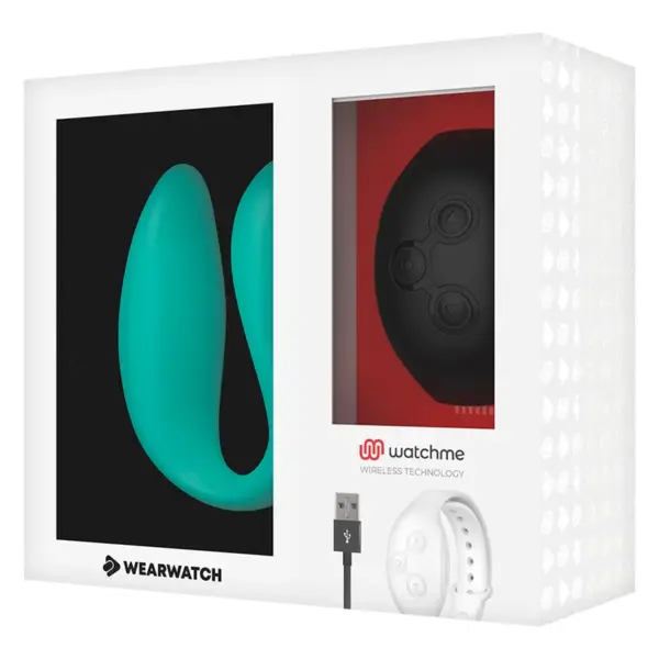 WEARWATCH - Vibrador dual tecnología WatchMe Aguamarina/Azabache - Imagen 7