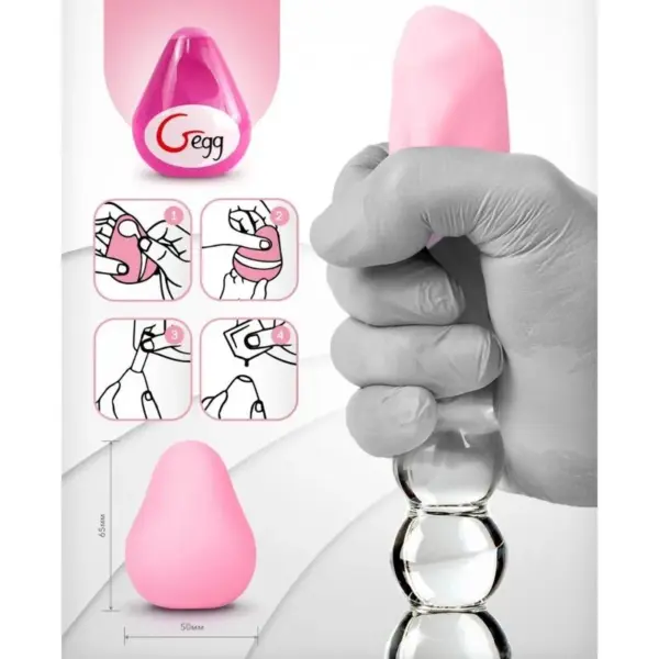 G-VIBE - Huevo Masturbador Texturado Reutilizable Rosa - Imagen 4