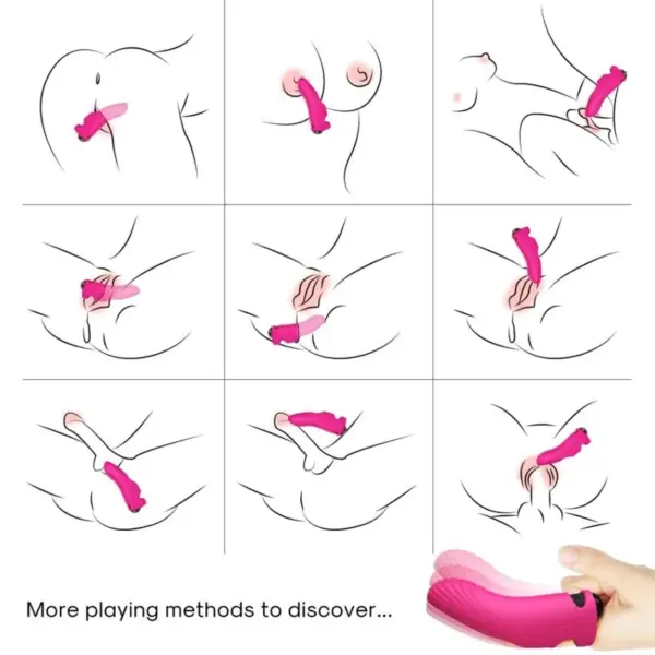 ARMONY - Vibrador dedal fucsia para placer intenso - Imagen 2