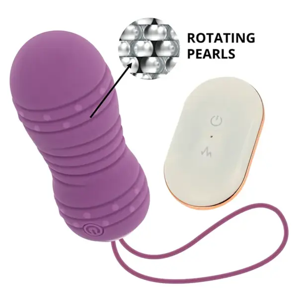 OHMAMA - Huevo vibrador control remoto con 7 modos de rotación lila - Imagen 3