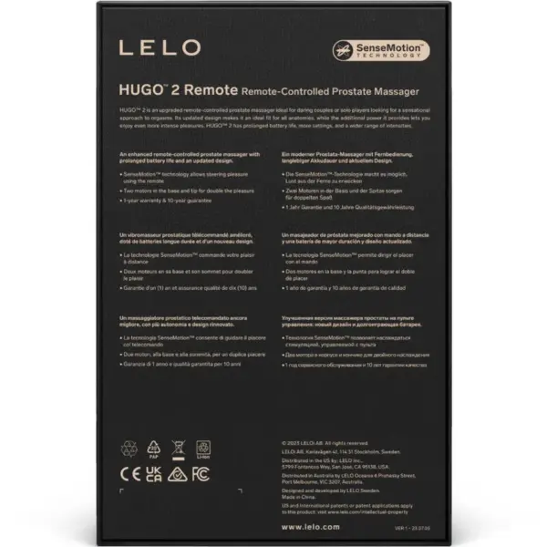 LELO - HUGO 2 Masajeador de Próstata Control Remoto Verde - Imagen 4