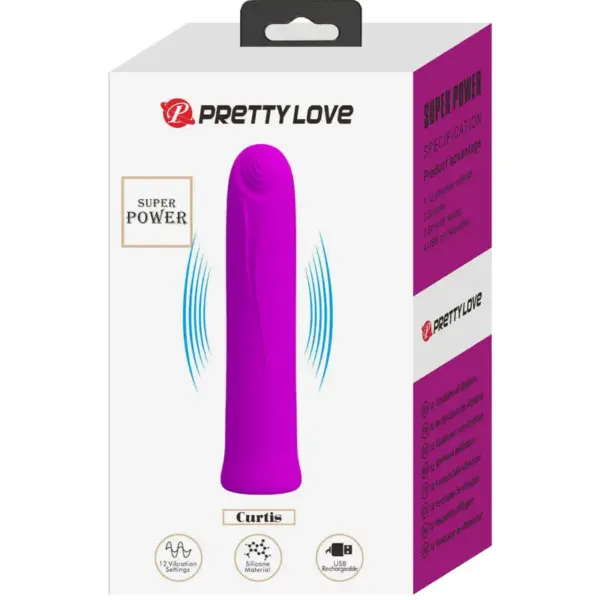 Pretty Love - Vibrador mini Curtis morado - Imagen 7