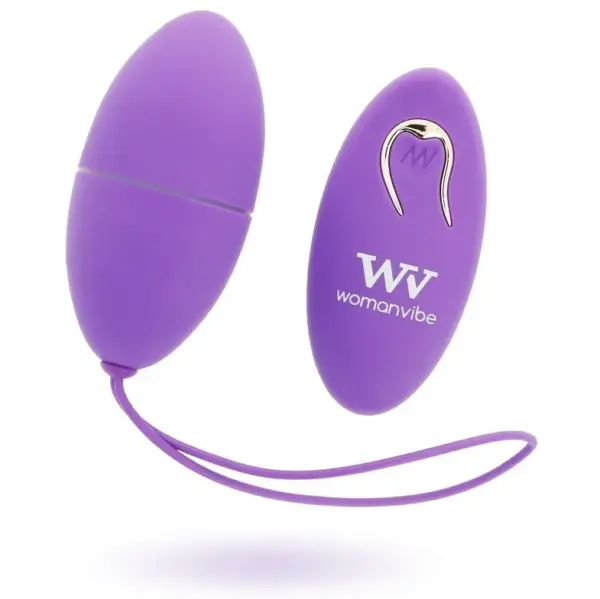 Womanvibe - Huevo vibrador control remoto negro silicona púrpura - Imagen 2