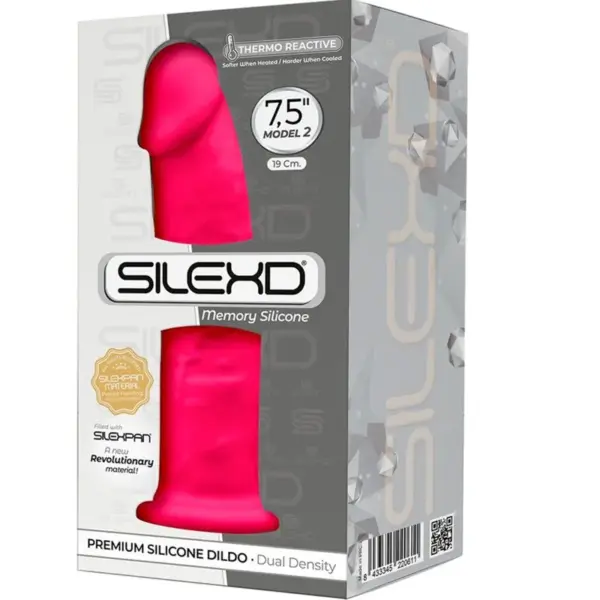 SILEXD - Modelo 2 Pene Realista Silicona Premium Silexpan Fucsia - Imagen 3