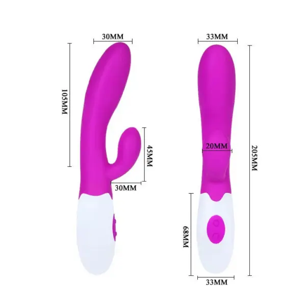 Pretty Love - Vibrador rabbit con licking morado - Imagen 6