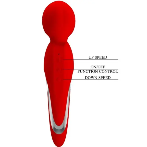 Pretty Love - Walter Vibrador Wand Rojo - Imagen 6