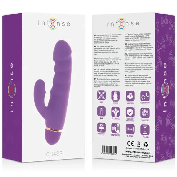 INTENSE - Crass Vibrador de Silicona Lila con 20 Modos de Vibración - Imagen 6