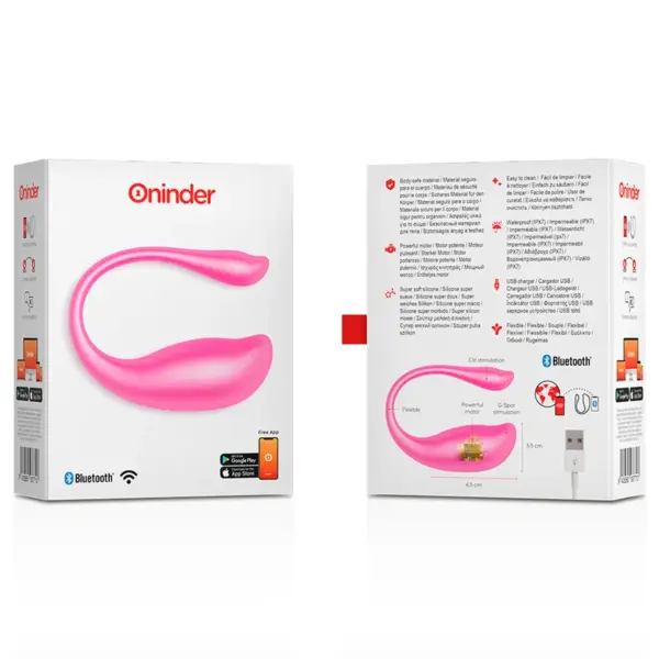 ONINDER - Huevo Vibrador Rosa con Control Remoto y APP Gratuita - Imagen 7