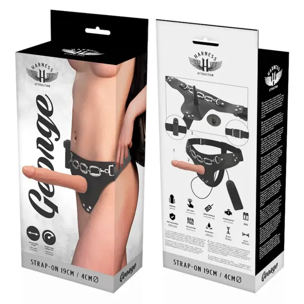 Harness Attraction - Vibrador Realístico de 19 cm con Arnés Ajustable - Imagen 7