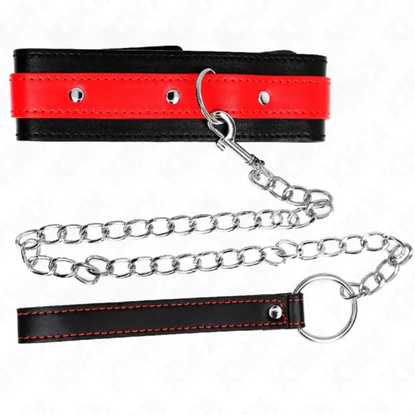 KINK - Collar con Correa 65 cm Rojo Ajustable - Control y Elegancia en tus Juegos BDSM - Imagen 5