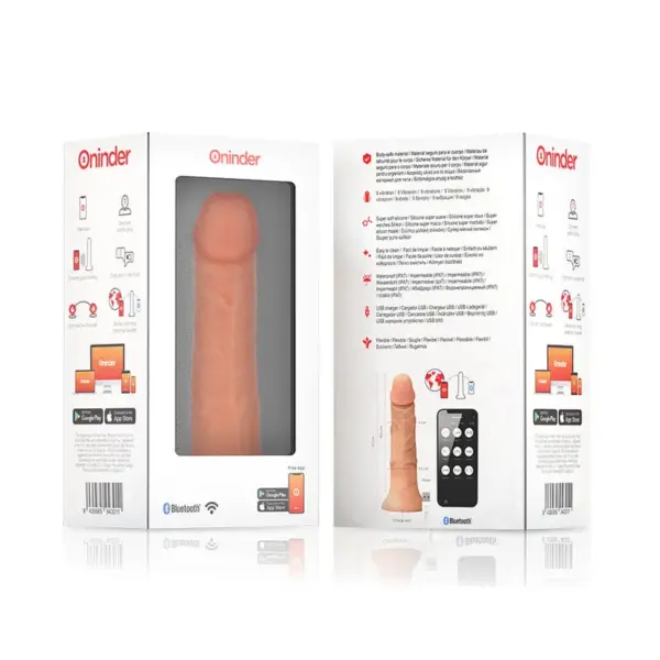 ONINDER - Dildo Vibrador Bogotá Grande 9 Velocidades Natural 22 cm - Imagen 8