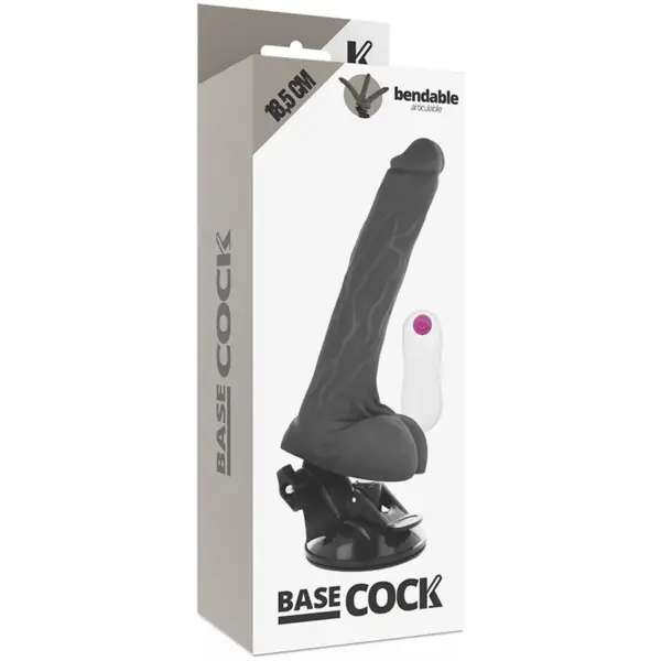 BASECOCK - Vibrador articulable control remoto negro 18.5 cm - 4 cm - Imagen 6