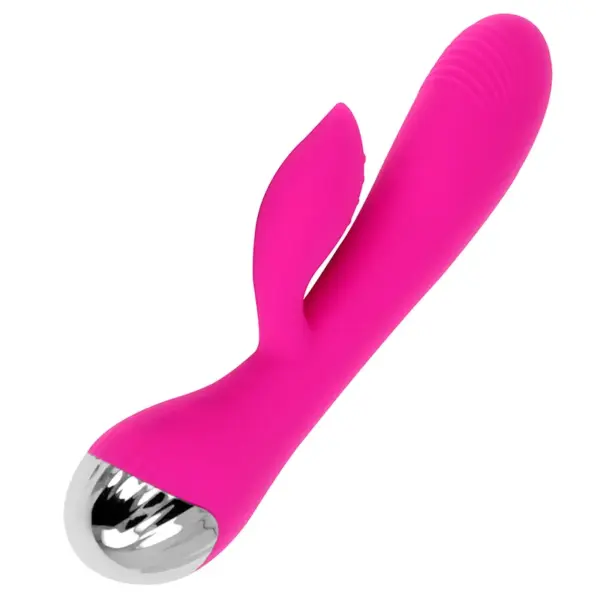 OHMAMA - Vibrador recargable con rabbit 10 modos de vibración 19 cm