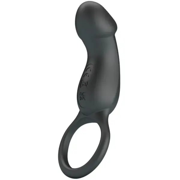 Pretty Love - Anillo vibrador con estimulador negro