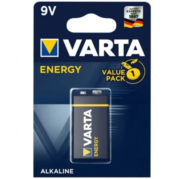 VARTA - Pila Alcalina 9V LR61 de Alta Durabilidad