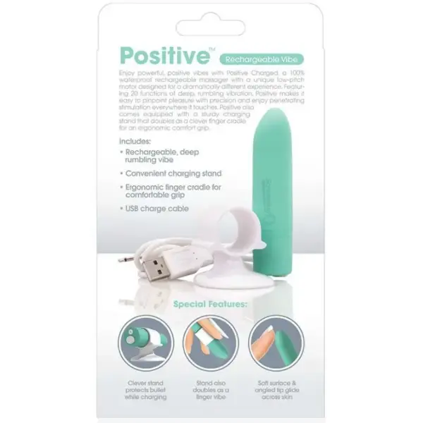 Screaming O - Masajeador Recargable Positive Verde - Imagen 3