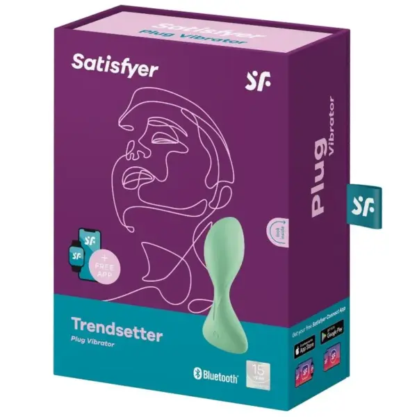 Satisfyer - Trendsetter Plug Vibrador App Verde - Imagen 4