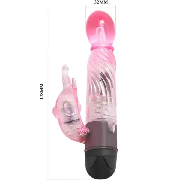 BAILE - Vibrador rabbit rosa 10 modos para estimulación intensa - Imagen 3