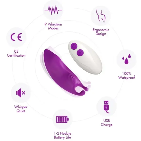 ARMONY - Honeybee Panties Vibrador Punto G Control Remoto Violeta - Imagen 6