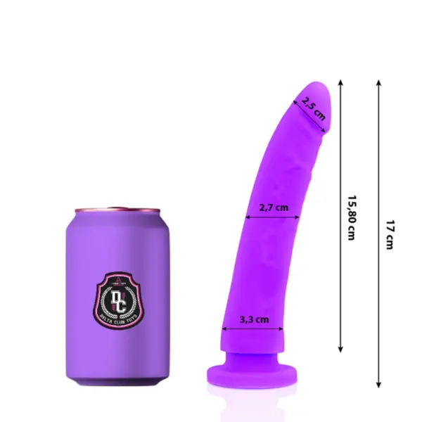 Delta Club - Dildo Lila de Silicona Médica 17 cm -O- 3 cm - Imagen 2