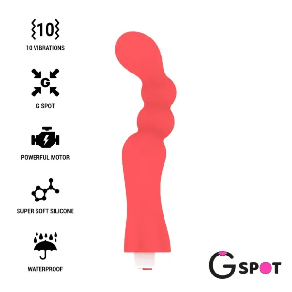 G-SPOT - Vibrador Punto G Recargable Gohan Light Red