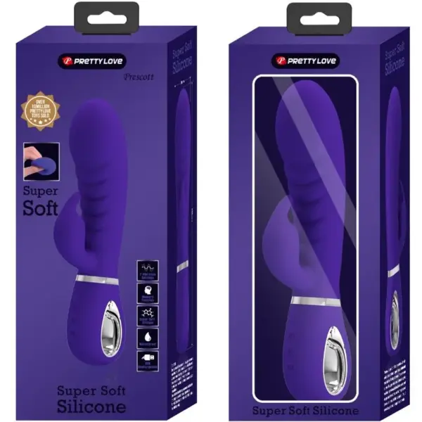 Pretty Love - Vibrador rabbit con licking morado - Imagen 9