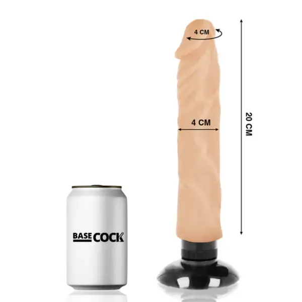 BASECOCK - Vibrador Realístico 20 cm Natural - Imagen 2