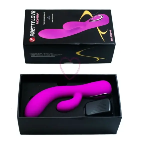 Pretty Love - Vibrador rabbit con licking morado - Imagen 3