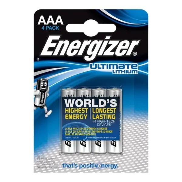 Energizer - Ultimate Lithium Pila Litio AAA L92 LR03 1,5V Blister*4