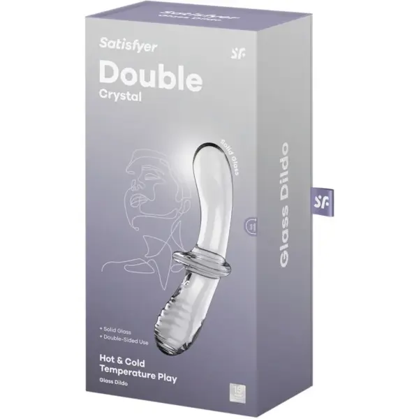 Satisfyer - Double Crystal Dildo Transparente - Imagen 5