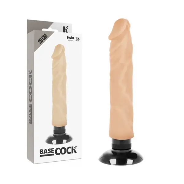 BASECOCK - Vibrador Realístico 20 cm Natural - Imagen 3