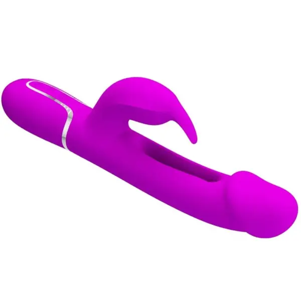 Pretty Love - Vibrador rabbit 3 en 1 multifunción con lengua fucsia - Imagen 6