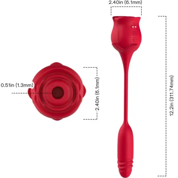 ARMONY - Succionador Clítoris y Vibrador Rojo - Imagen 4