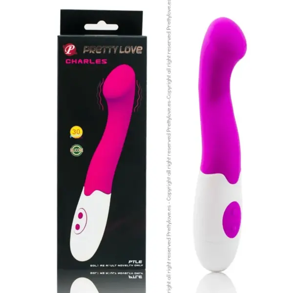 Pretty Love - Vibrador Charles elegante en color lila y blanco