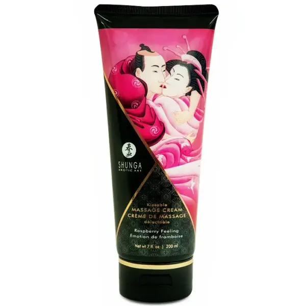 Shunga - Crema Masaje Frambuesa 200 ml para caricias sensuales