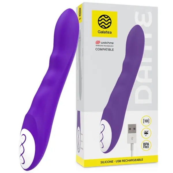 GALATEA - Vibrador Lila Dante Compatible con WatchMe Wireless Technology - Imagen 2