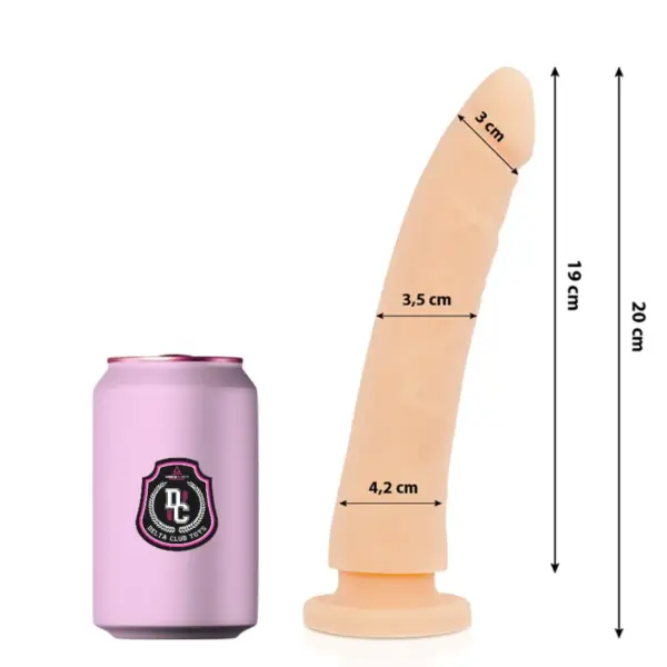 DELTACLUB - Dildo Natural de Silicona Médica de 20 cm - Imagen 2