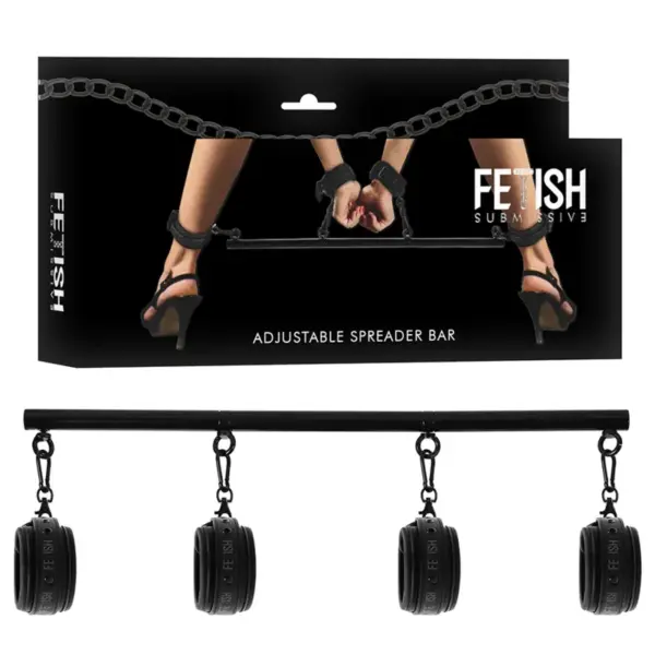 Fetish Submissive - Barra Separadora Ajustable 4 Piezas para Bondage