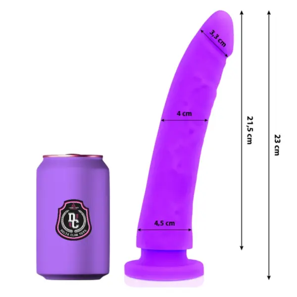 DELTA CLUB - Dildo Lila de Silicona Médica 23 cm -O- 4.5 cm