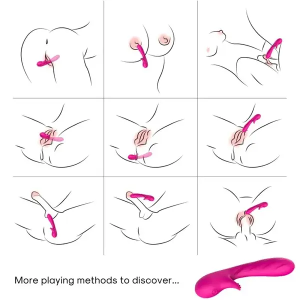 ARMONY - Romance vibrador con estimulador fucsia - Imagen 2