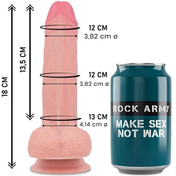 Rockarmy - Liquid Silicone Dildo Premium Mustang 18 cm - 4.14 cm