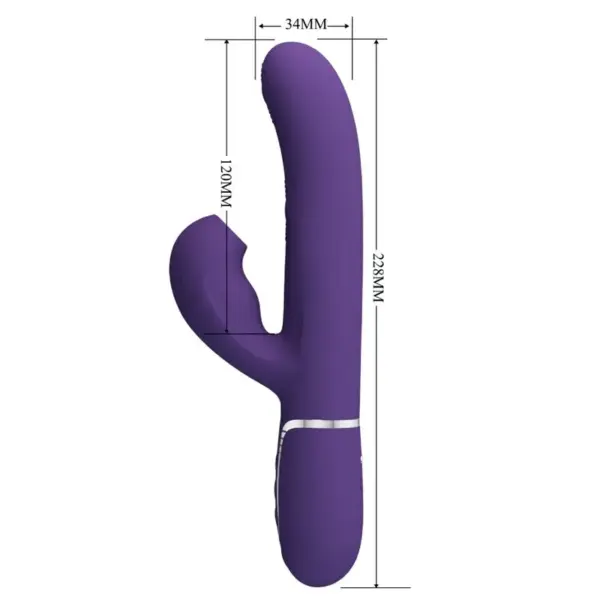 Pretty Love - Vibrador rabbit con licking morado - Imagen 8