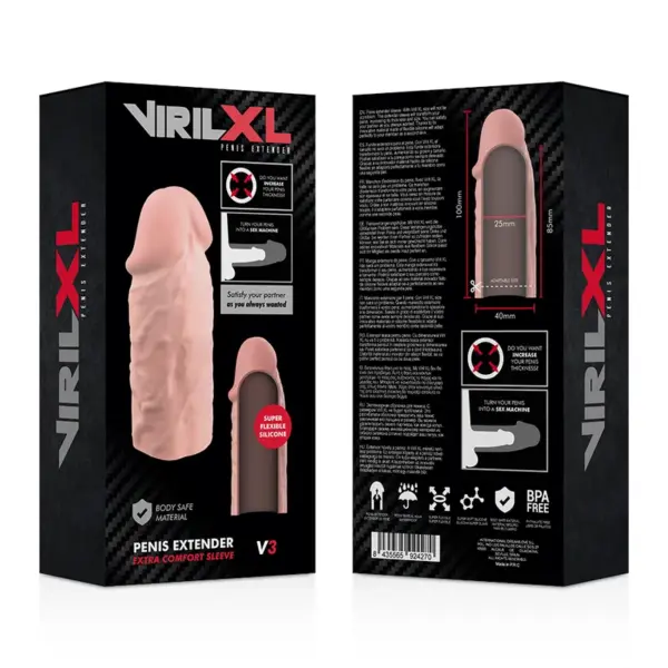 VIRILXL - Extensión de pene Liquid Silicone V3 Natural - Imagen 9