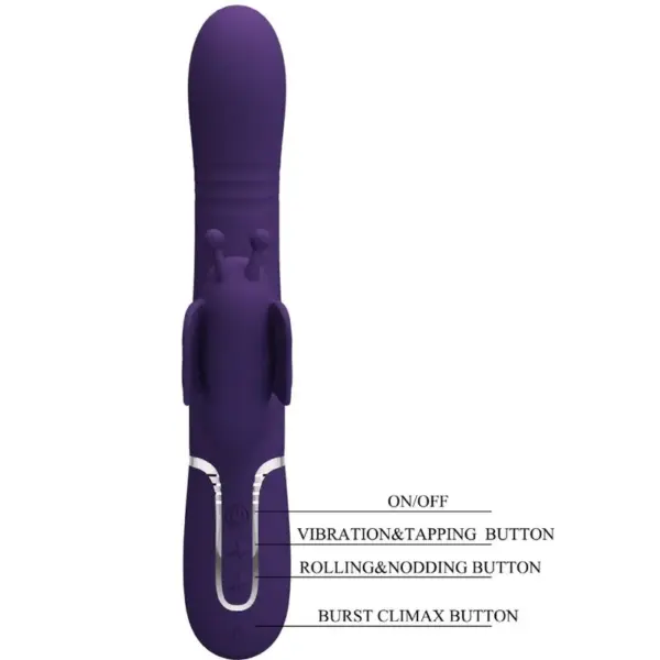 Pretty Love - Vibrador rabbit con licking morado - Imagen 8