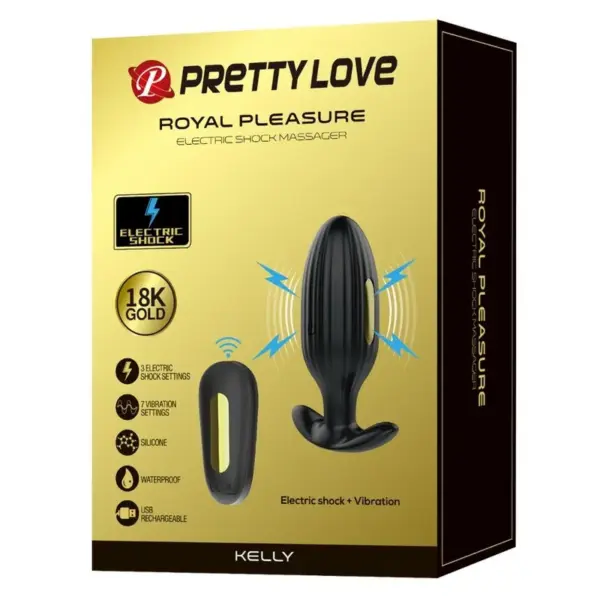 Pretty Love - Kelly Plug Anal Vibrador Recargable Negro - Imagen 11