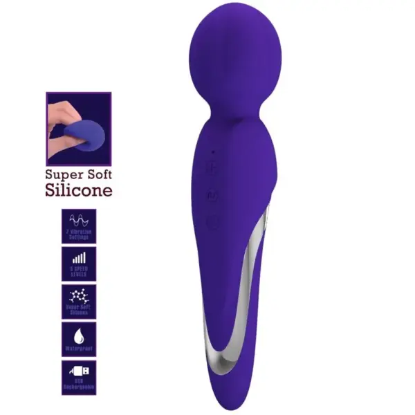 Pretty Love - Vibrador Wand Violeta - Imagen 7