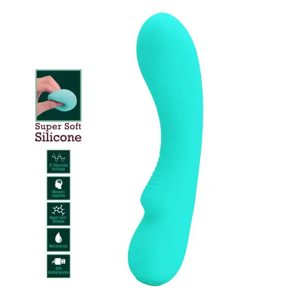 Pretty Love - Vibrador Flexible Prescott Verde Agua - Imagen 7