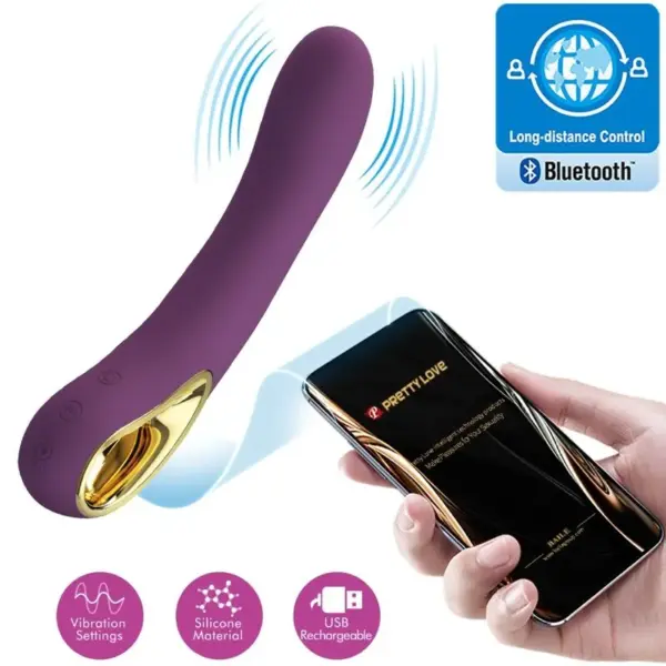 Pretty Love - Vibrador recargable lila Ethan - Imagen 6