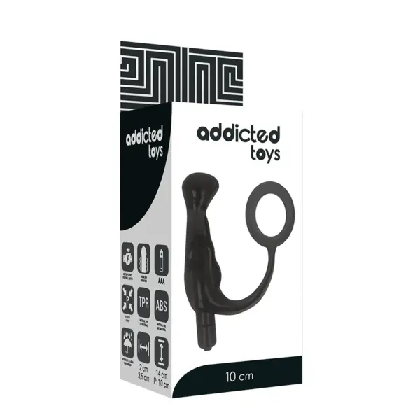 ADDICTED TOYS - Vibrador prostático negro 10 cm para el placer masculino - Imagen 5